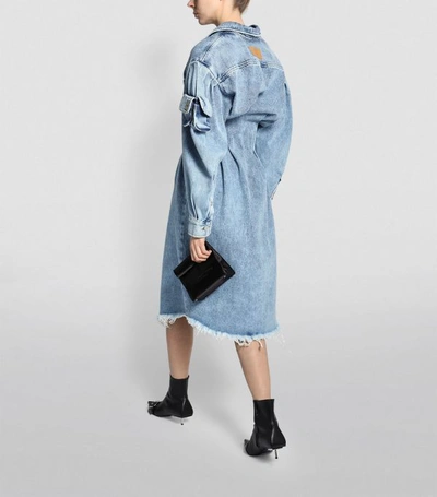 Shop Natasha Zinko X Duo Corseted Denim Dress