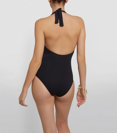 Shop Melissa Odabash Tampa Halterneck Piqué Swimsuit