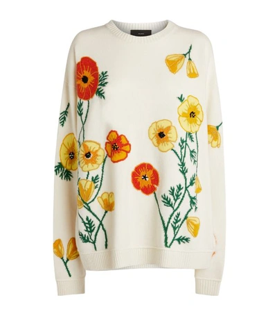 Shop Alanui Poppy Blossom Cashmere Sweater