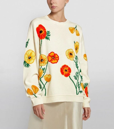 Shop Alanui Poppy Blossom Cashmere Sweater