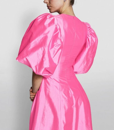 Shop Rasario Puff-sleeved Silk Gown