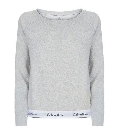 Shop Calvin Klein Crew-neck Sweatshirt In Grey