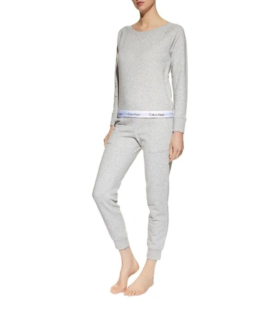 Shop Calvin Klein Crew-neck Sweatshirt In Grey