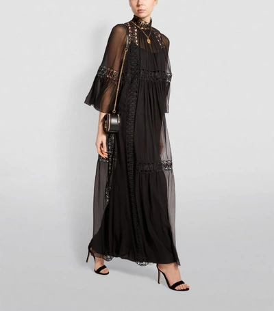 Shop Alberta Ferretti Silk Chiffon Maxi Dress