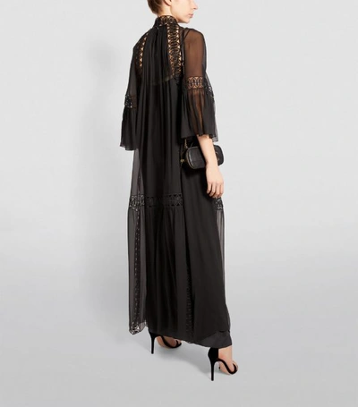 Shop Alberta Ferretti Silk Chiffon Maxi Dress