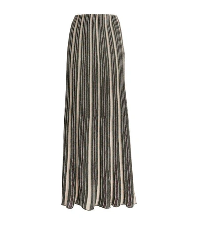 Shop M Missoni Striped Lurex Maxi Skirt