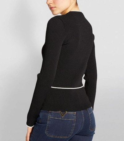 Shop Valentino Logo Ribbed Sweater