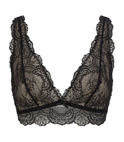 Shop Aubade Sheer Lace Bralette In Black