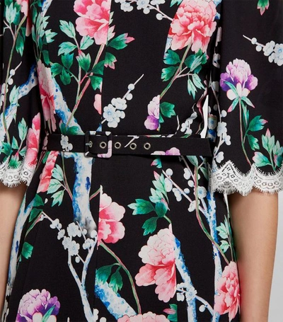 Shop Andrew Gn Floral Belted Midi Dress