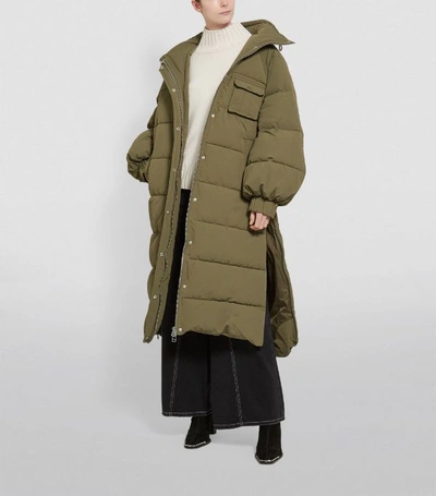 Shop Ganni Longline Puffer Coat