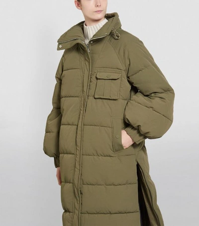 Shop Ganni Longline Puffer Coat