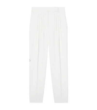 Shop Burberry Location Print Wool-blend Tailored Trousers