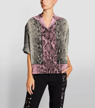 Shop N°21 Silk Snakeskin Print Shirt