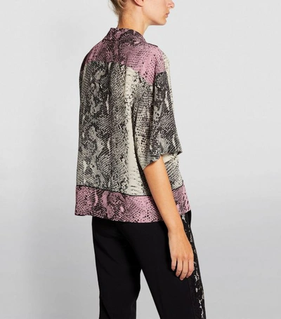 Shop N°21 Silk Snakeskin Print Shirt