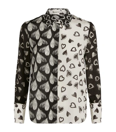 Shop Alice And Olivia Silk Willa Heart Shirt