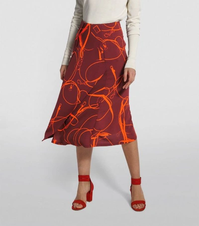 Shop Victoria Beckham Draped Midi Skirt