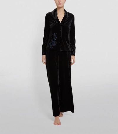 Shop Myla Devonshire Place Velvet Pyjama Shirt