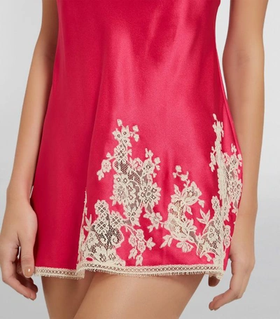 Shop Carine Gilson Silk Lace Trim Chemise