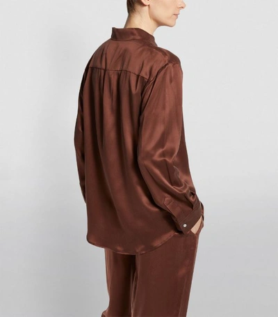 Shop Asceno London Silk Pyjama Top
