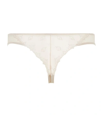 Shop Chantelle Champs Elysees Embroidered Mesh Tanga