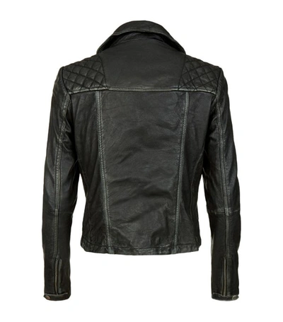Shop Allsaints Cargo Leather Biker Jacket