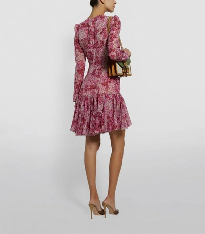 Shop Giambattista Valli Silk Floral Mini Dress