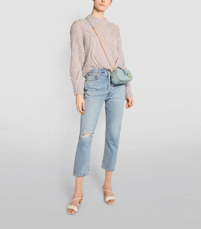 Shop Agolde Straight Riley Crop Jeans