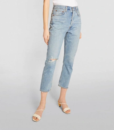 Shop Agolde Straight Riley Crop Jeans