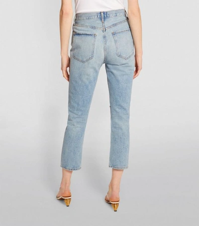 Shop Agolde Straight Riley Crop Jeans