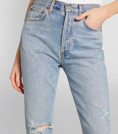 Shop Agolde Straight Riley Crop Jeans