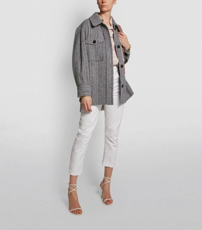 Shop Isabel Marant Étoile Garvey Stripe Overshirt