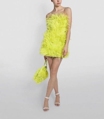 Shop Attico Ostrich Feather Mini Dress