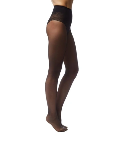Shop Wolford Tummy 20 Control Top Tights In Black