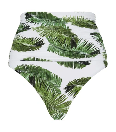 Shop Melissa Odabash Caribe High-waist Palm Tree Bikini Bottoms