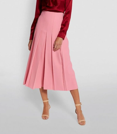 Shop Akris Pleated Midi Skirt