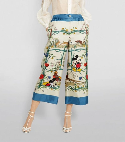 Shop Gucci X Disney Silk Pyjama Bottoms