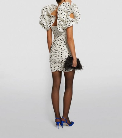Shop Alessandra Rich Polka-dot Mini Dress