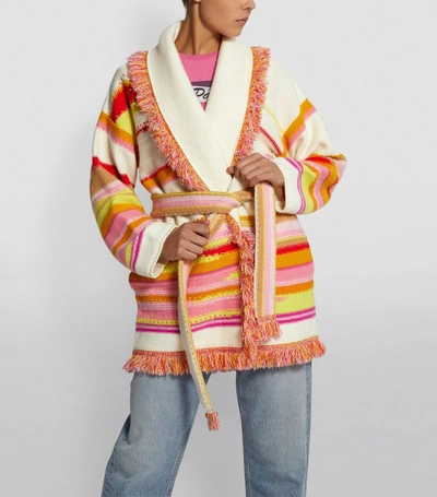 Shop Alanui Sarape Landscape Cashmere Cardigan