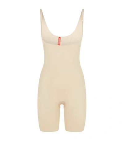 Spanx Neutral Oncore Sculpting Open Bust Bodysuit In Soft Nude