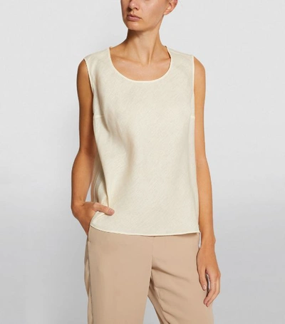 Shop Giorgio Grati Linen Tank Top