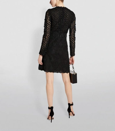 Shop Costarellos Embroidered Lace Mini Dress