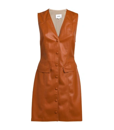 Shop Nanushka Menphi Vegan Leather Vest Dress