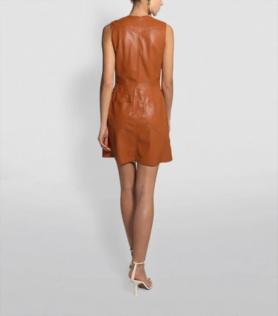 Shop Nanushka Menphi Vegan Leather Vest Dress
