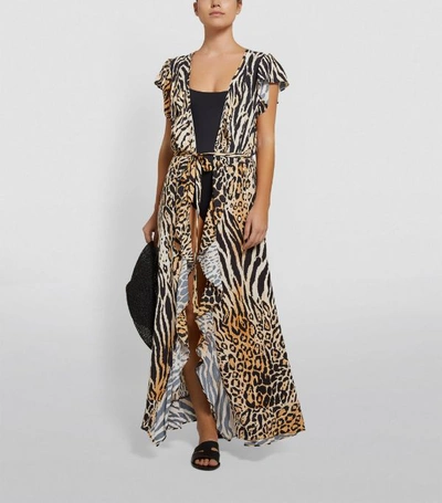 Shop Melissa Odabash Brianna Cheetah Print Wrap Dress