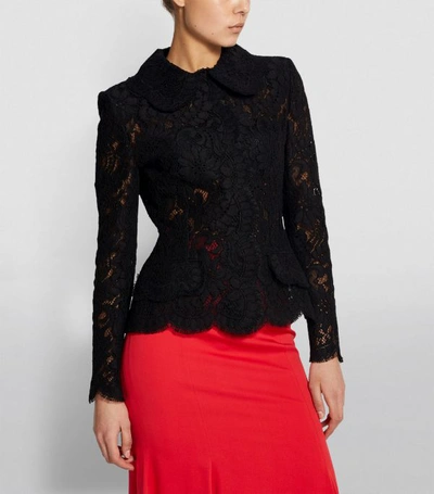 Shop Dolce & Gabbana Floral Lace Blazer