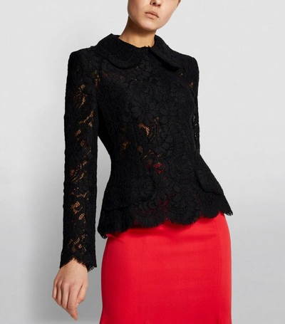 Shop Dolce & Gabbana Floral Lace Blazer