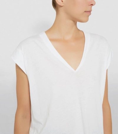 Shop Frame Cotton Le Mid Rise T-shirt In White