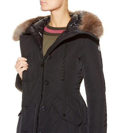 Shop Moncler Monticole Fur Trim Parka