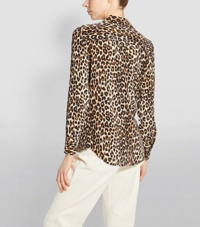 Shop Equipment Leopard Print Silk Shirt