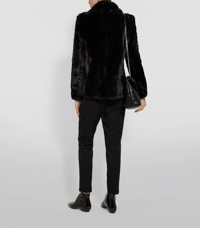Shop Saint Laurent Faux Fur Coat